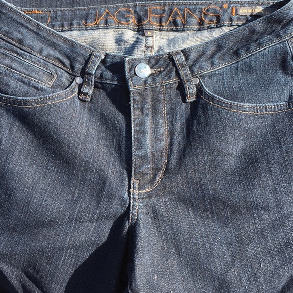 JAG low rise flare leg, dark blue silver grommets - Picture 2 of 8